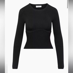 Aritzia Babaton Sculpt Knit Empire Long Sleeve